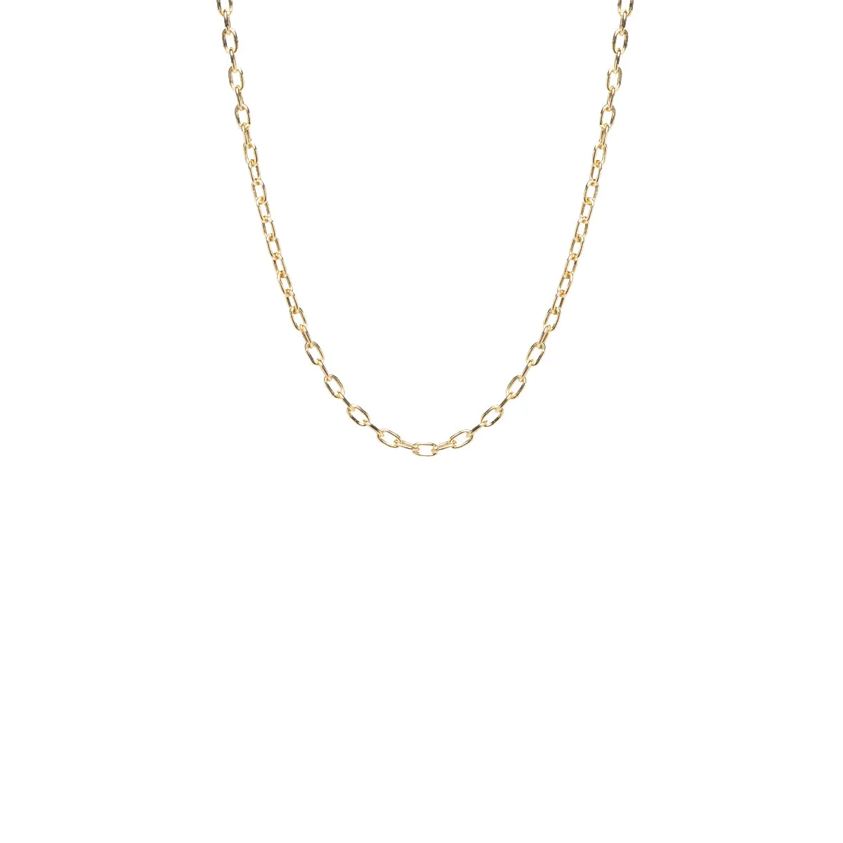 14k gold small square oval link chain