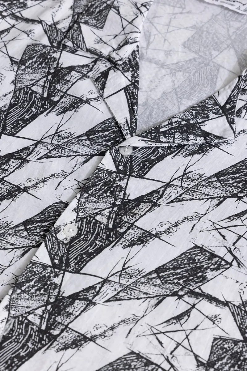 Abstract Triad Black Seersucker Shirt