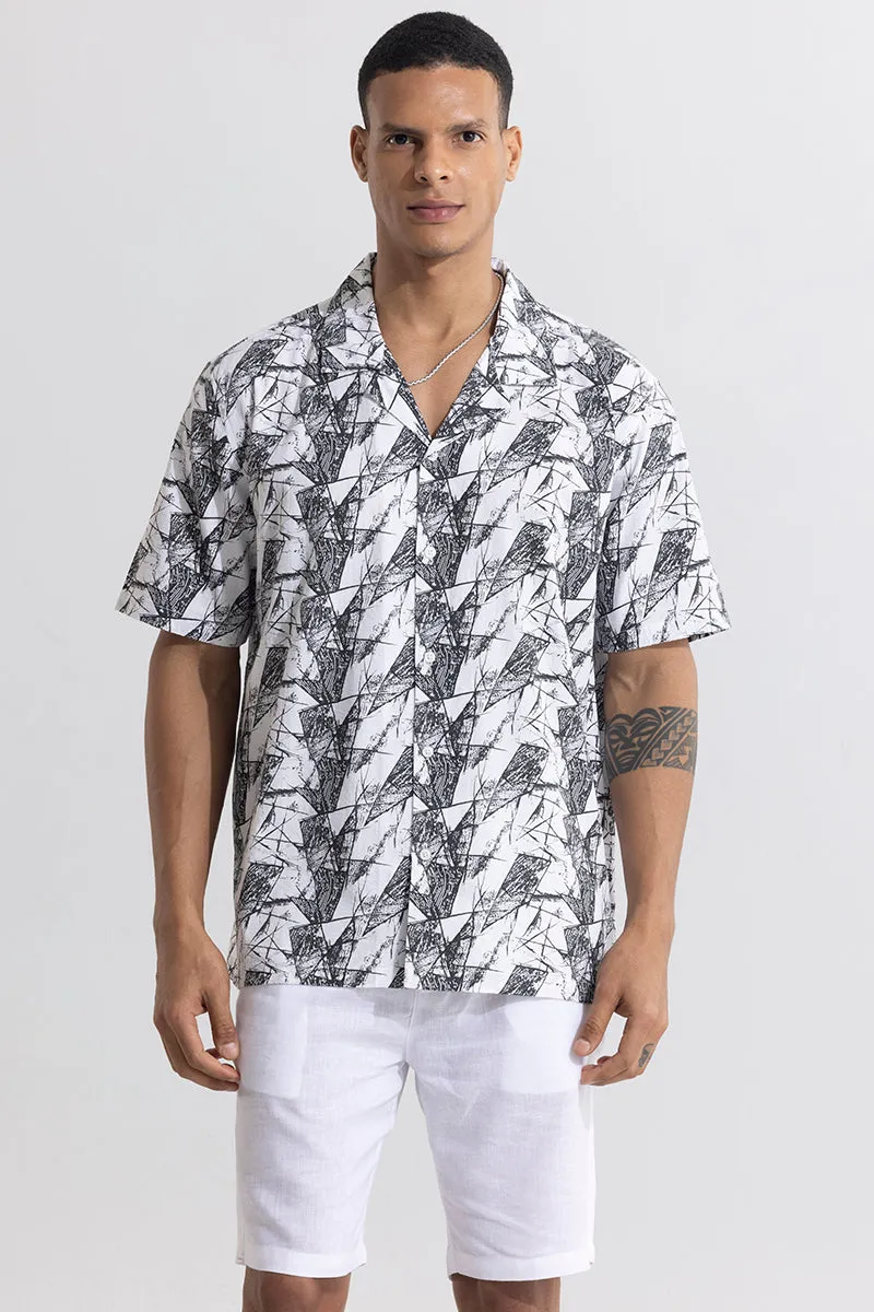 Abstract Triad Black Seersucker Shirt