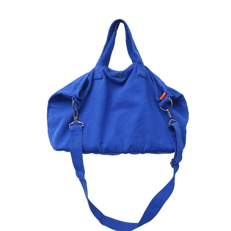 Back To College Deanwangkt Fashion Women Shoulder Bag Large Capacity Crossbody Canvas Bag Solid Color Leisure Travel Bag College Student Schoolbag