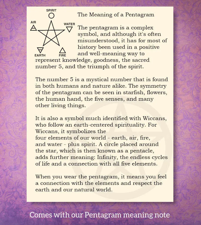 Crescent Moon & Pentagram Ring