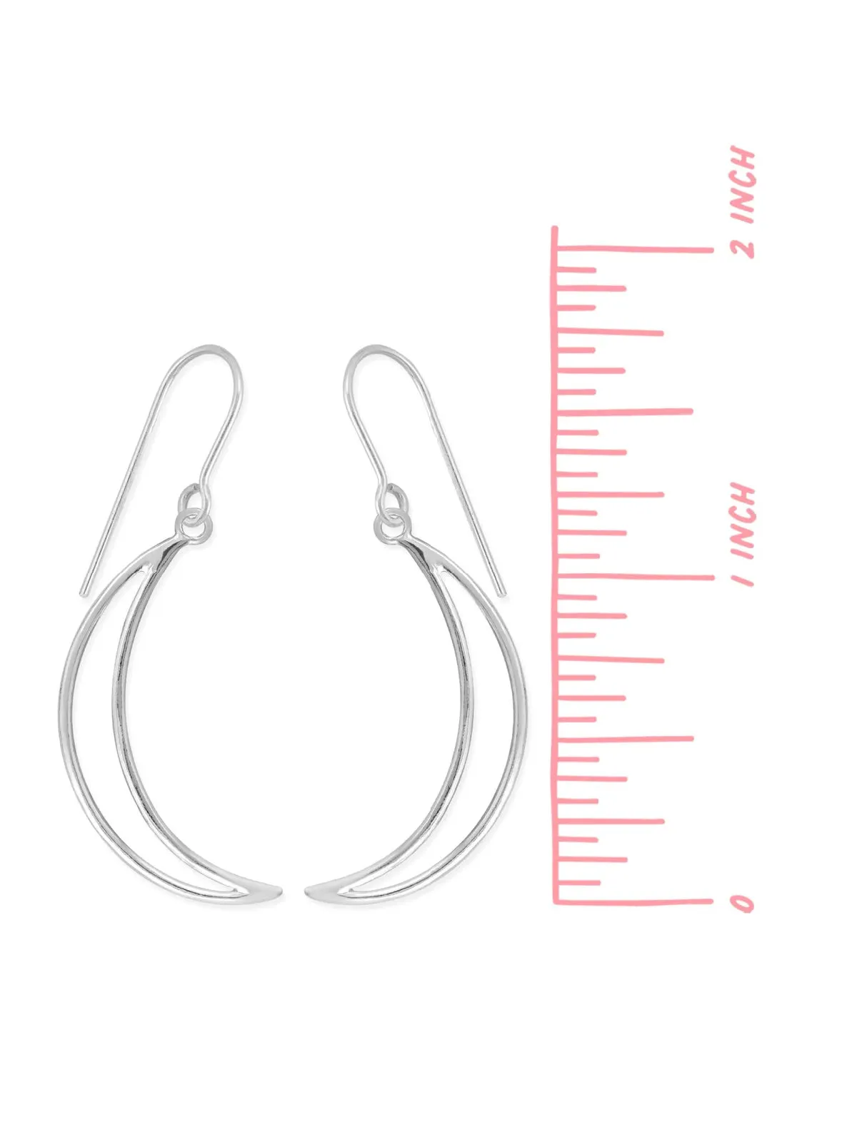 Crescent Moon Outline Dangles by boma
