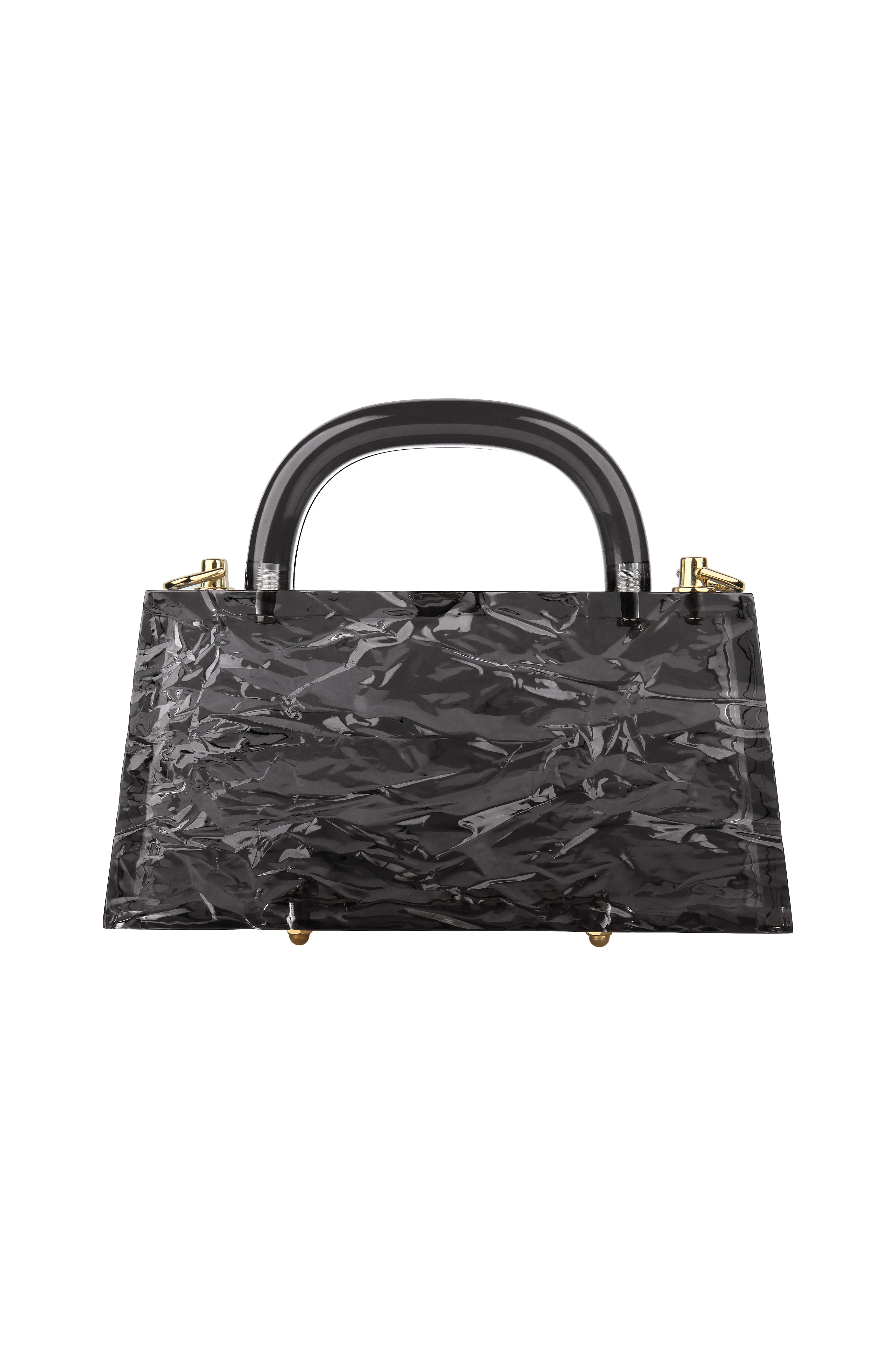 Eva Crushed Ice in dark grey with chain