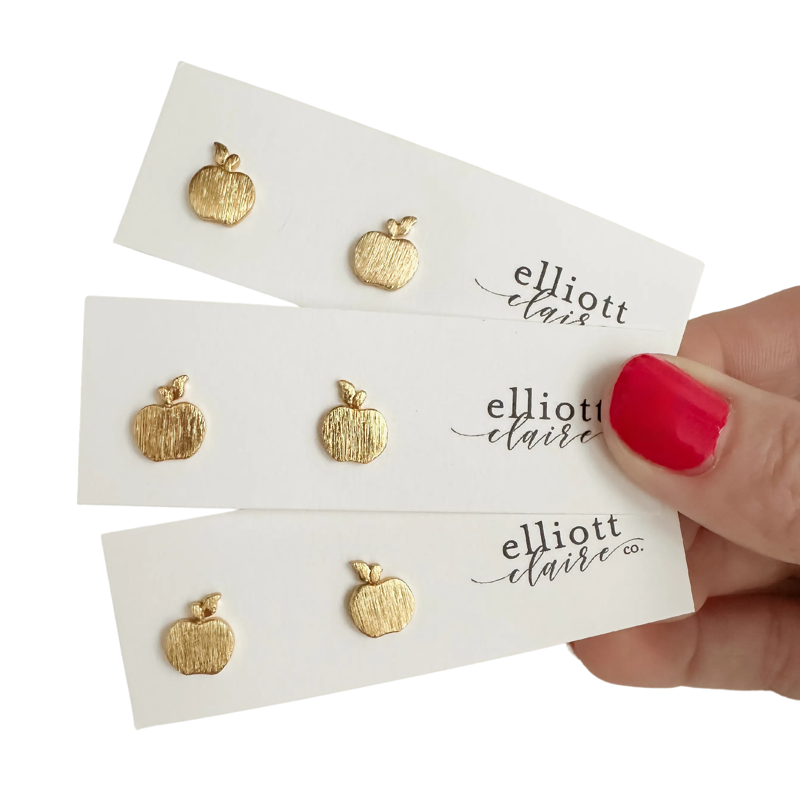 Gold Apple Studs