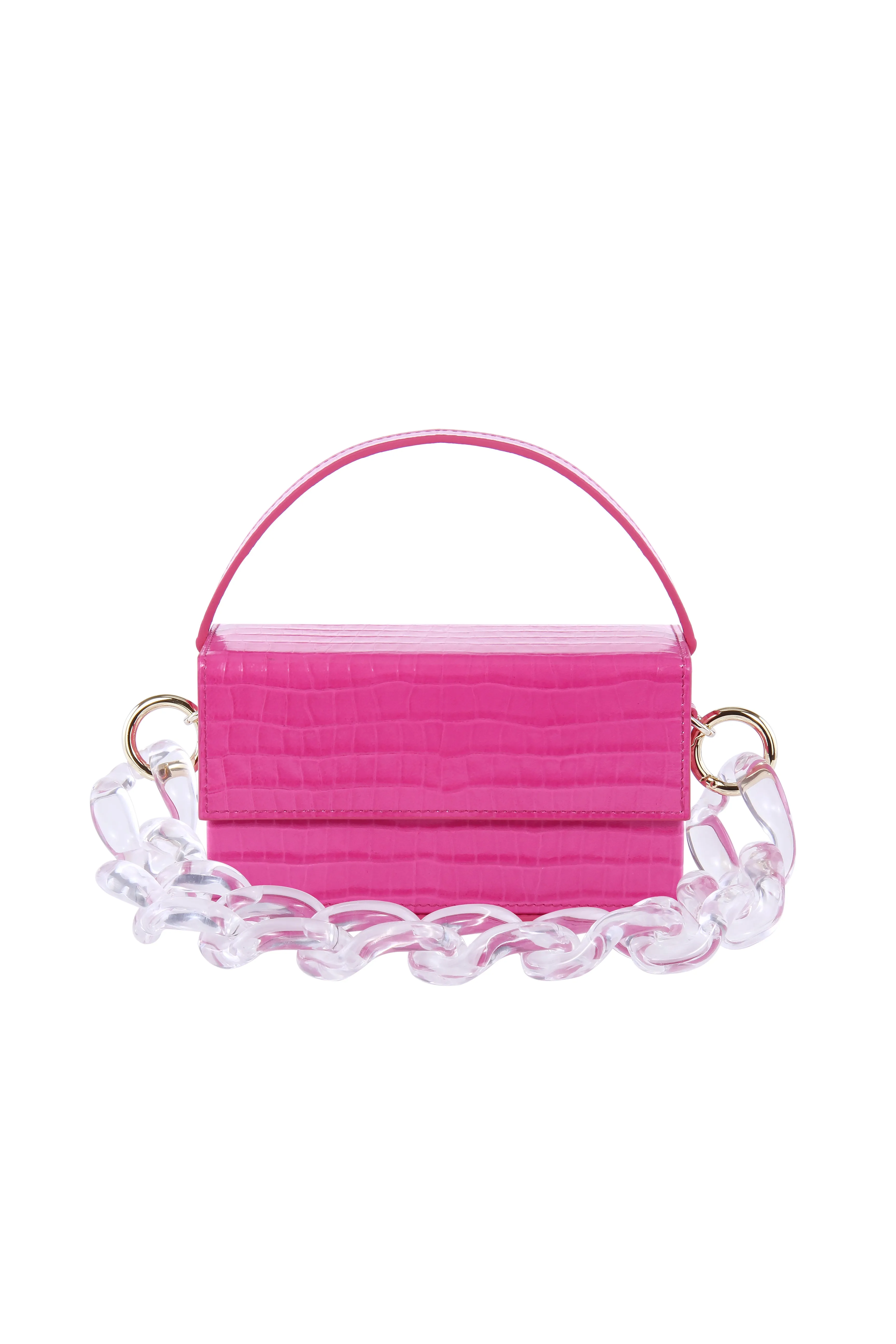 IDA Fuchsia Croc (Medium) with Chain