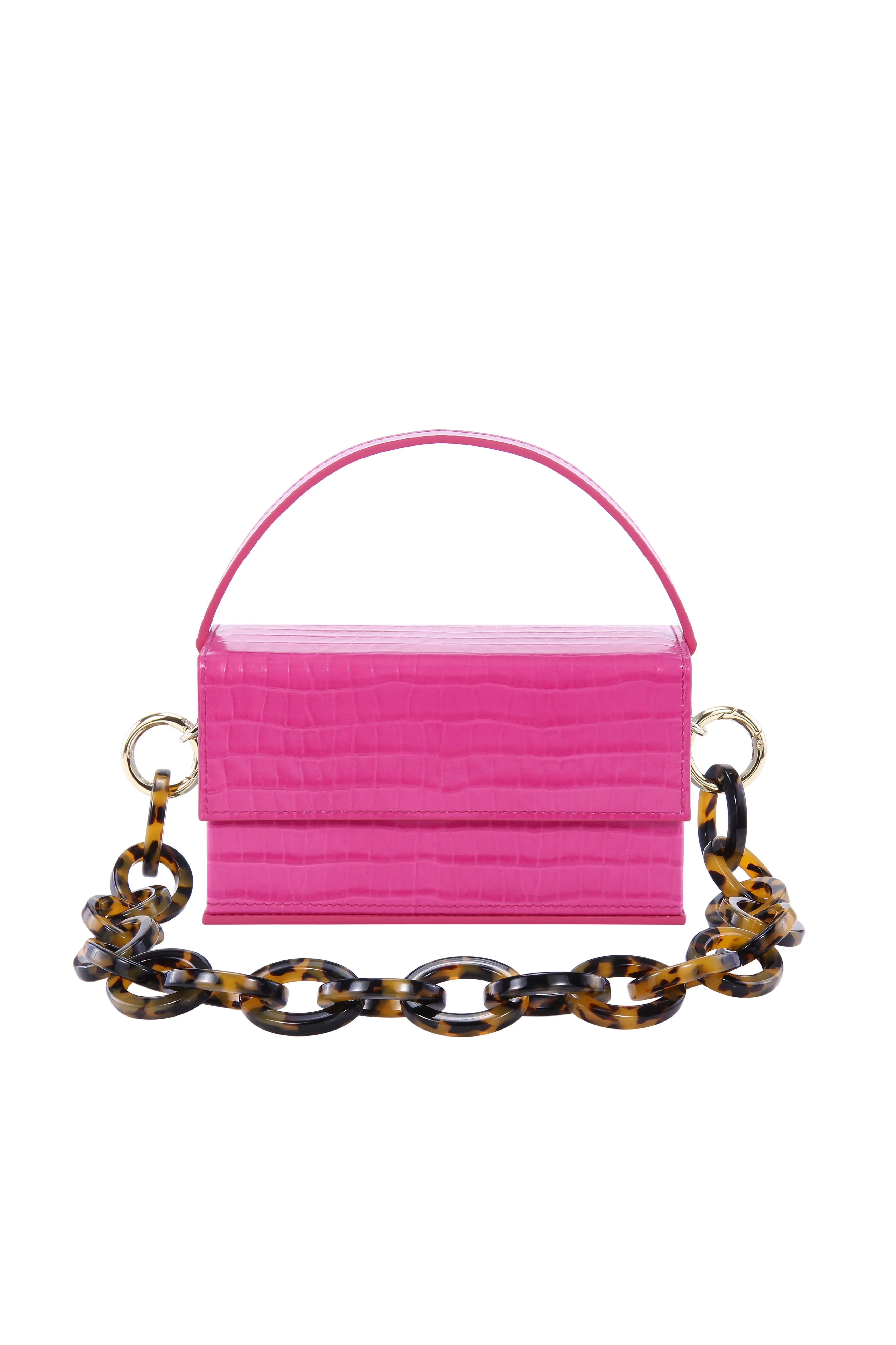 IDA Fuchsia Croc (Medium) with Chain