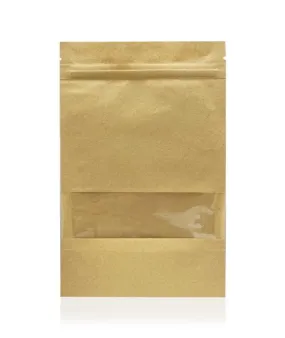 Kraft Bag with Window - Resealable