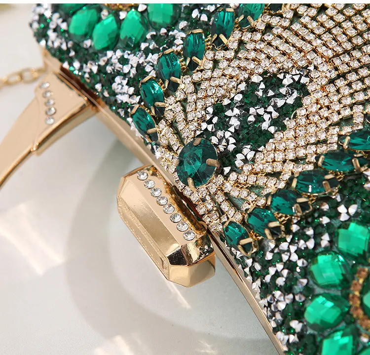 Metallic Handheld Handmade Diamond Inlaid Dinner Bag