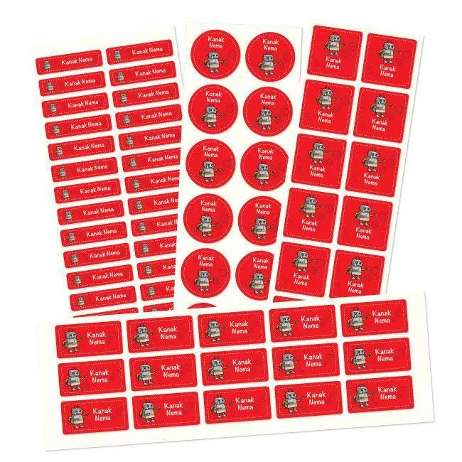 Name labels for School | My Robot