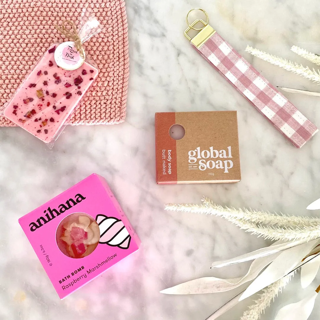 Pink Gingham & Raspberry Gift Box