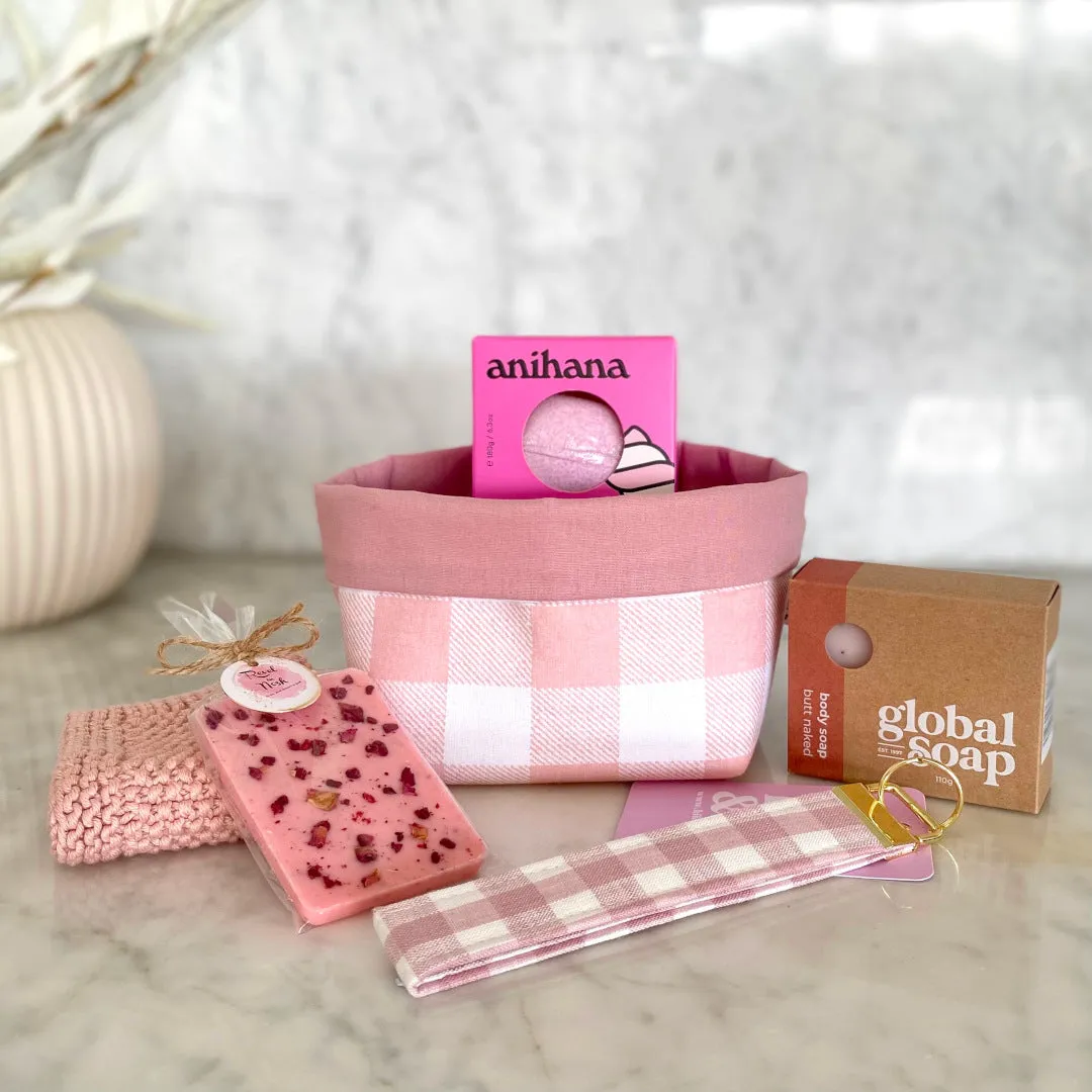 Pink Gingham & Raspberry Gift Box