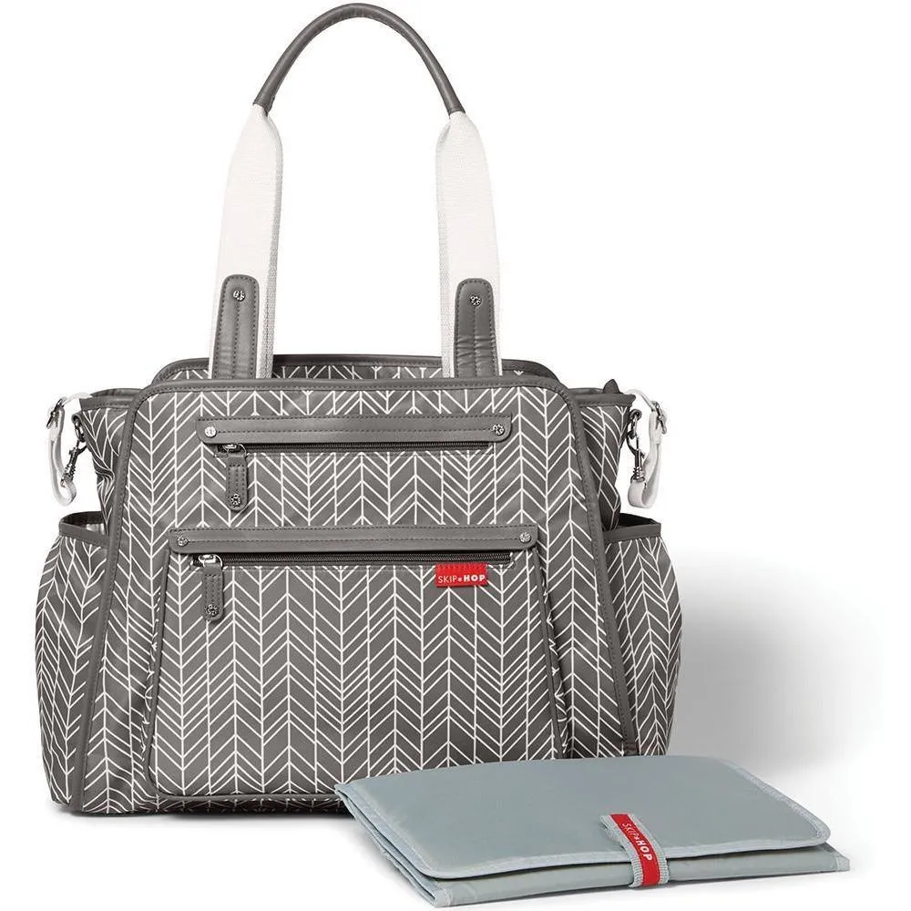 Skip Hop Grand Central Take-it-all Diaper Bag - Grey Feather