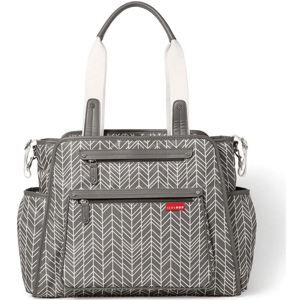 Skip Hop Grand Central Take-it-all Diaper Bag - Grey Feather