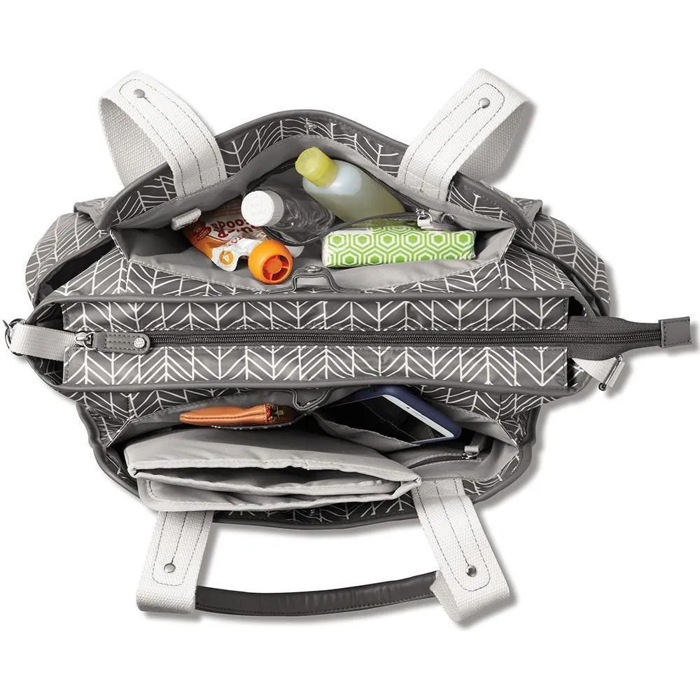 Skip Hop Grand Central Take-it-all Diaper Bag - Grey Feather