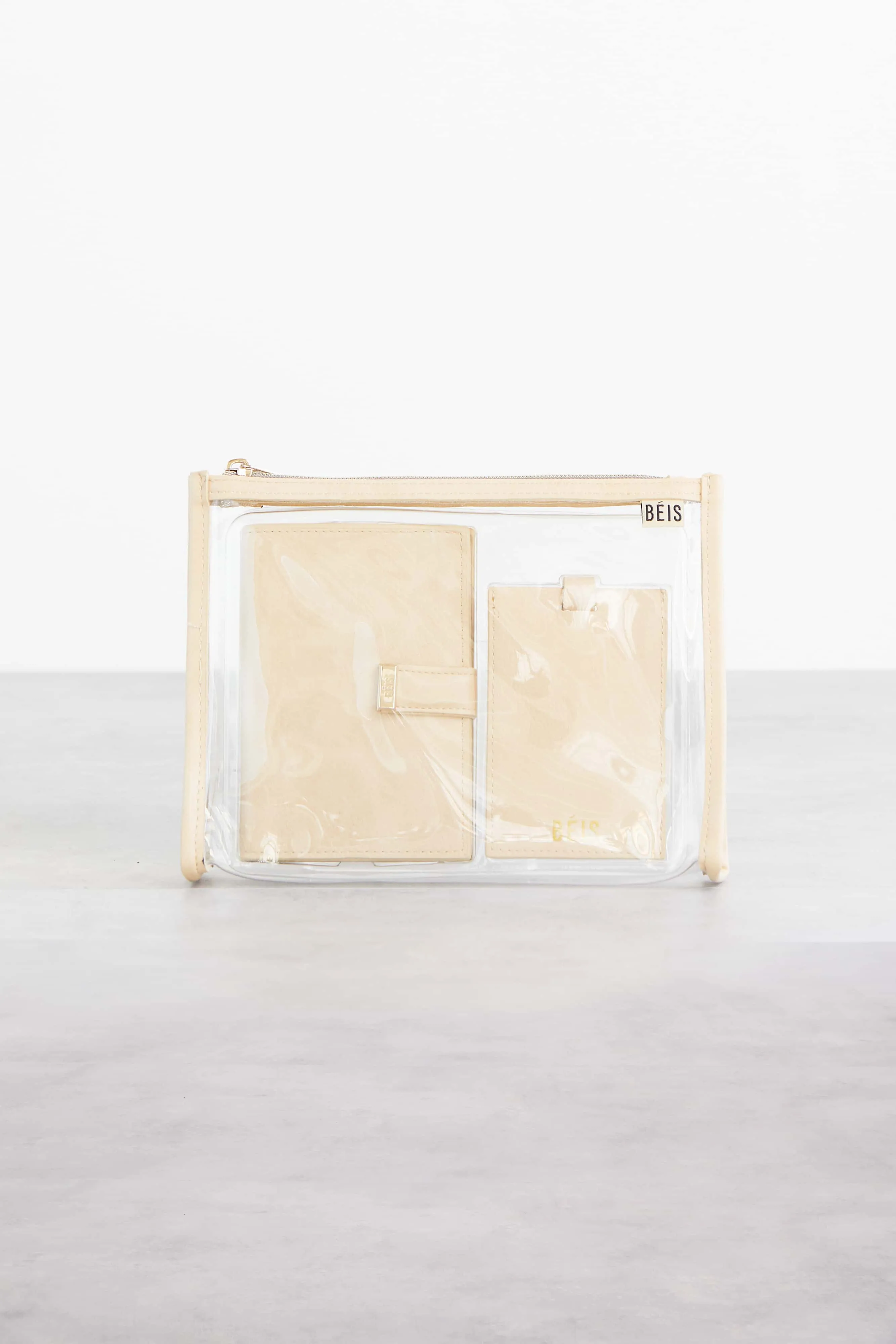 The Passport & Luggage Tag Set in Beige