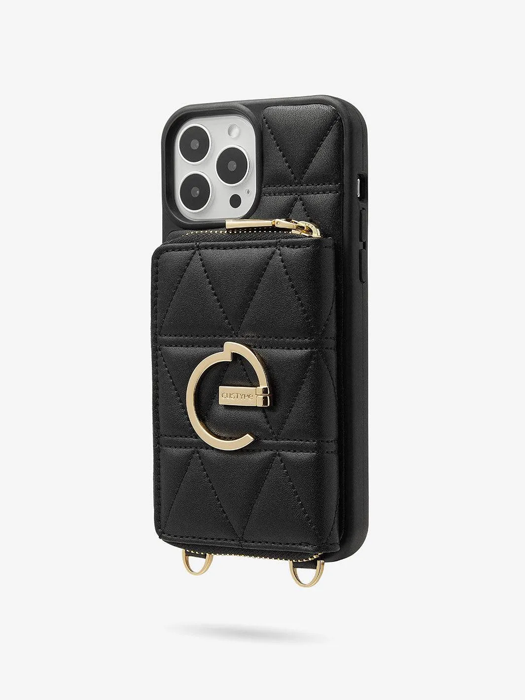 ThreadTrend- Triangle Argyle Phone Case Round Bag Set