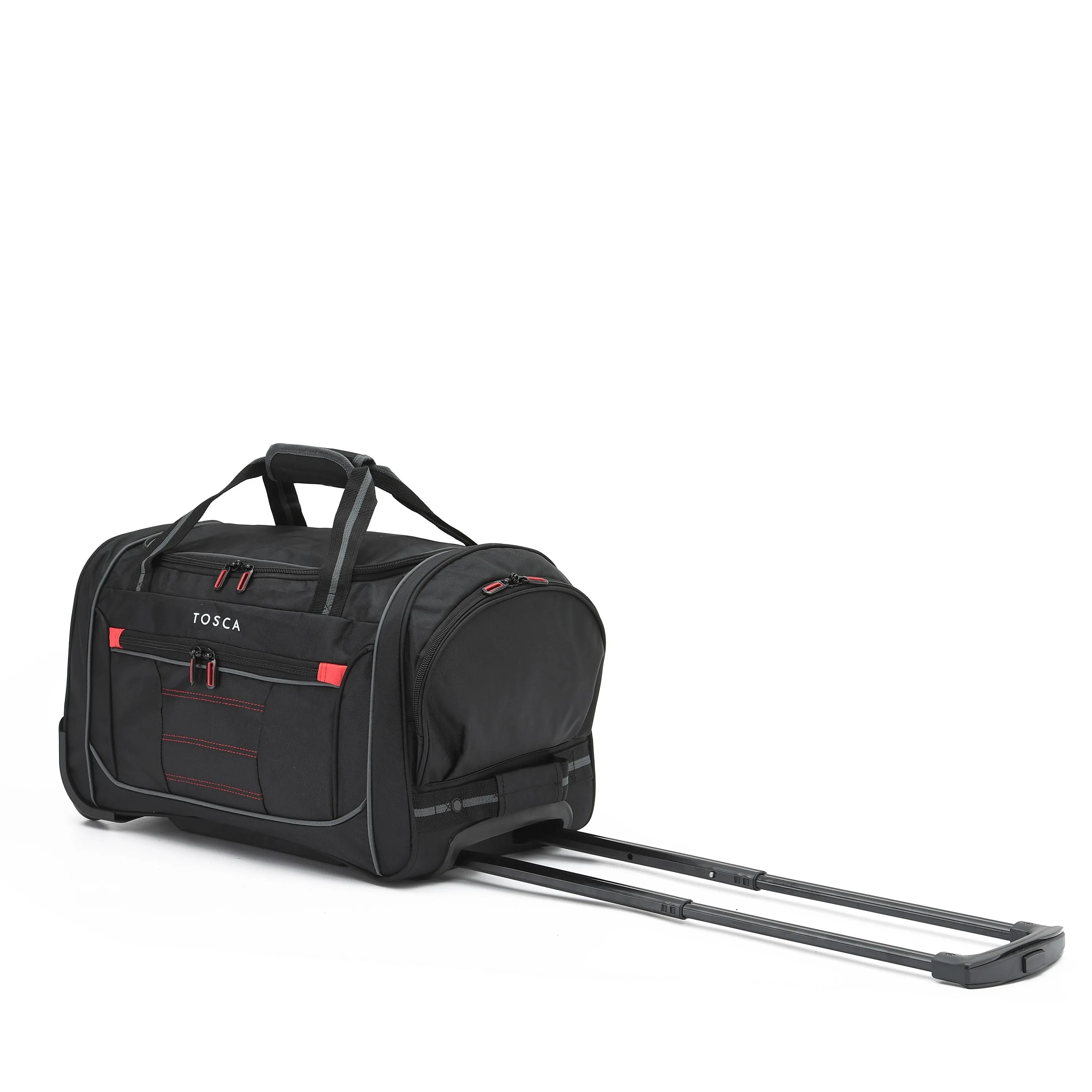 Tosca - TCA794TW/SA 48cm Small Wheeled Duffle Bag - Black/Red
