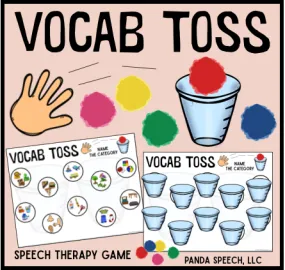 Vocab Toss Toy Companion for Pom Poms & Paper Cups (Articulation)