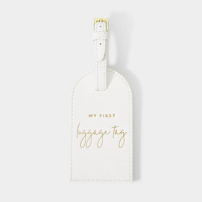 White My First Luggage Tag KLB2382