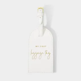 White My First Luggage Tag KLB2382