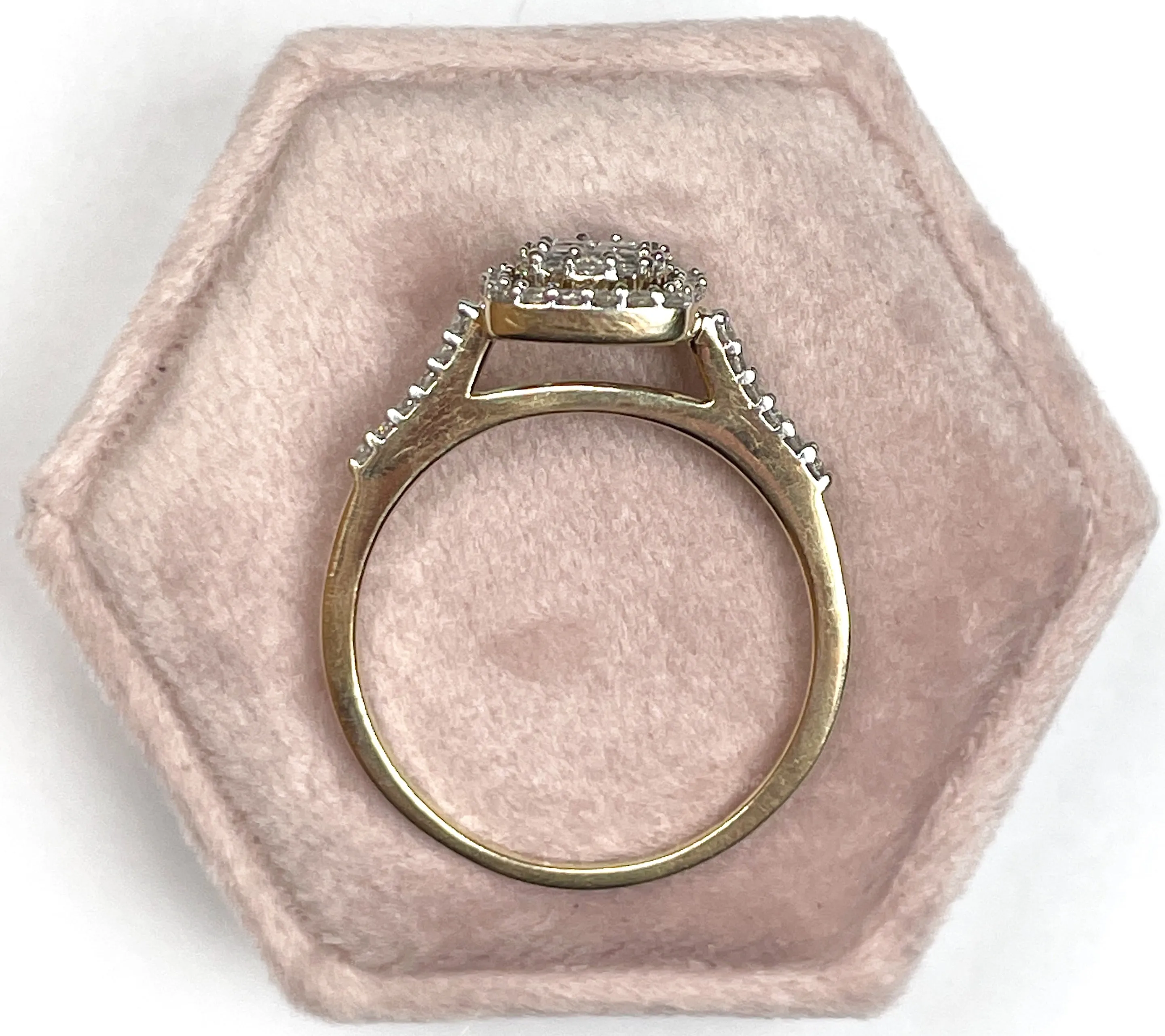 Yellow Gold Double Halo Diamond Ring